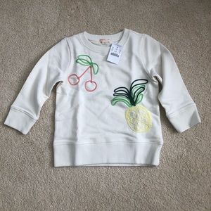 Crewcuts cherry pineapple sweatshirt